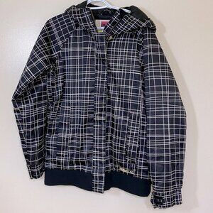 Billabong Altyr Winter Ski Snowboard Coat Black & White Lines S